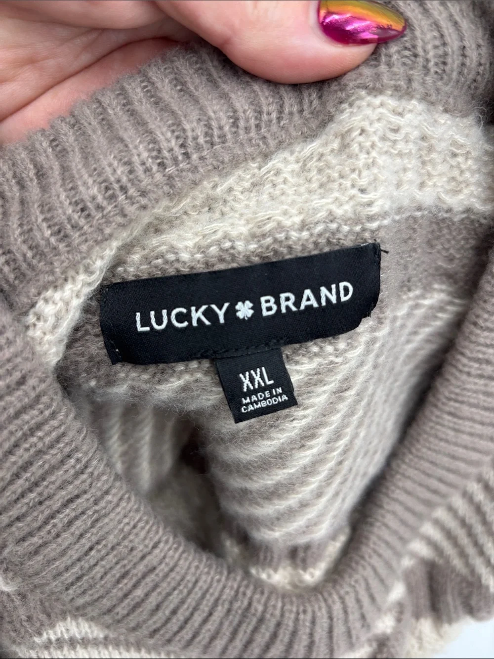 Lucky Brand Mixed Stripe Crewneck Sweater